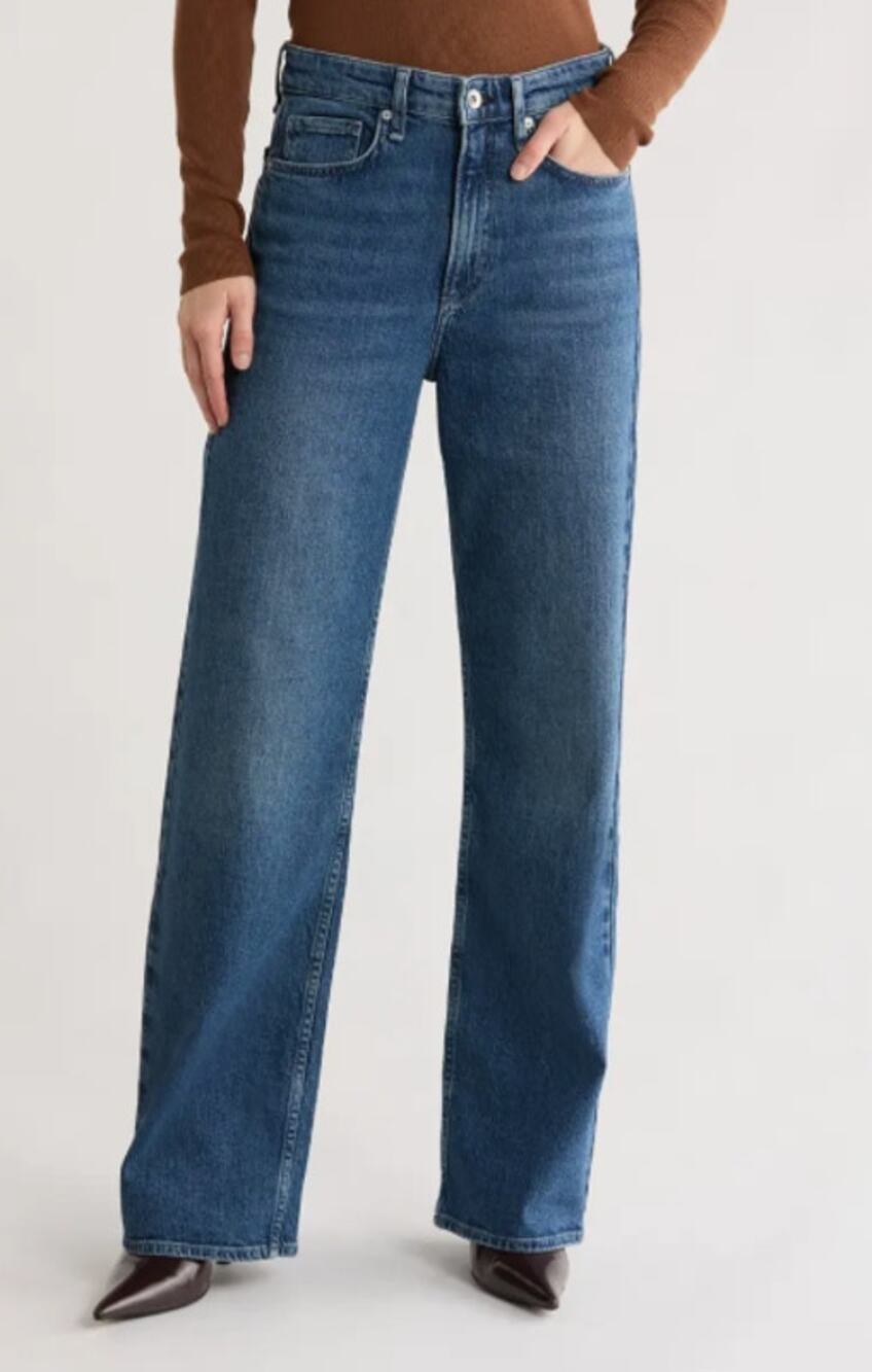 Rag & Bone The Lori Mid-Rise Wide Leg Medium Wash NWOT Women's Sz 25